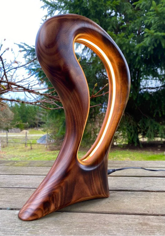 Vertigo darkened version — Wood Ambience Lamp- Home Decor - Handmade Furniture