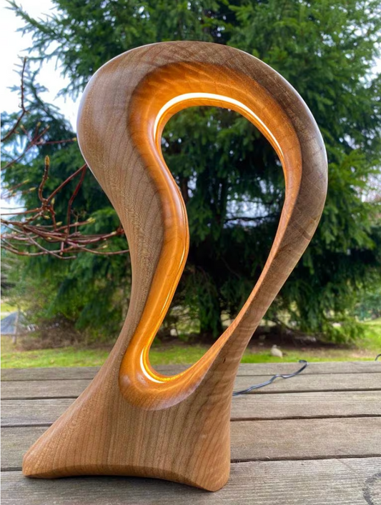 Wooden Ambience Lamp - "Vertigo" Home Decor - Handmade Furniture - Mothers Day gift for her - Minimalist