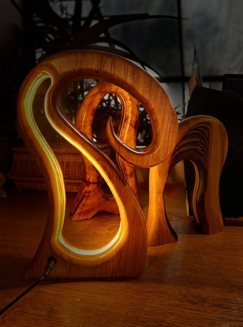 Helecho Wooden Ambience Lamp- Home Decor - Handmade Furniture